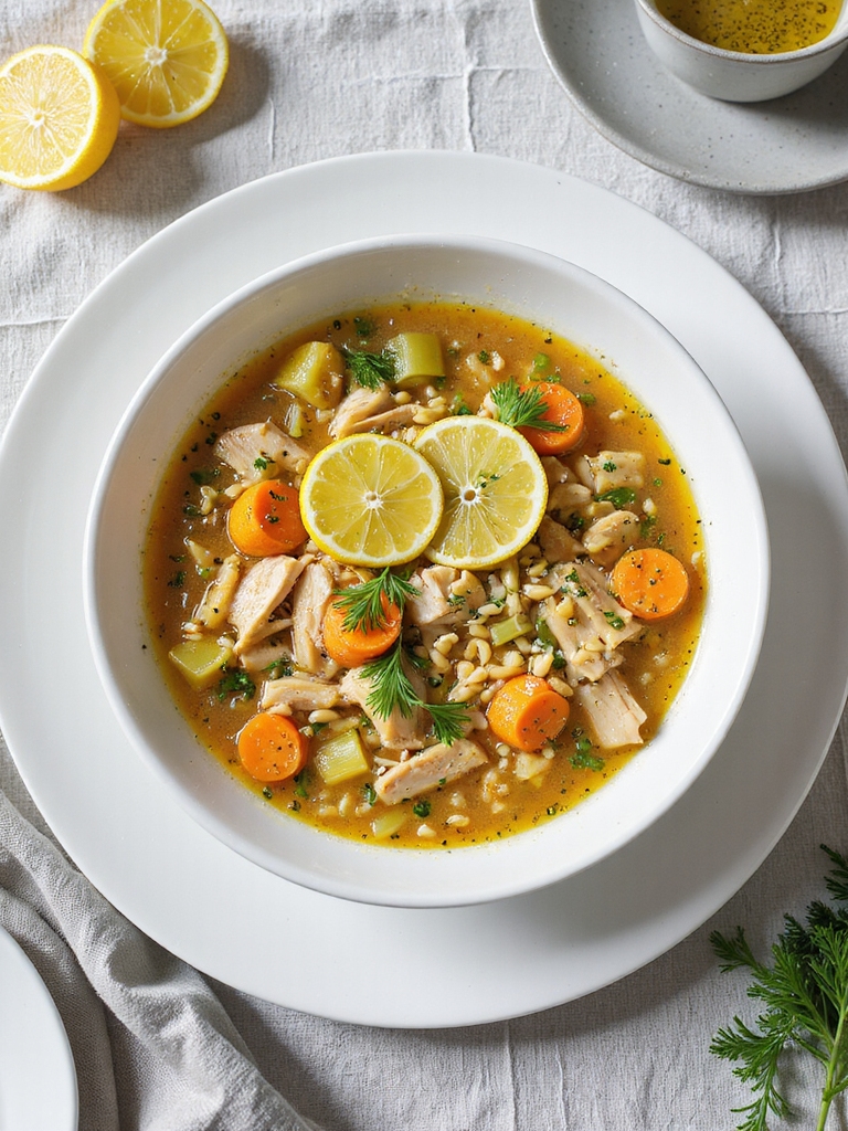 zesty chicken orzo soup