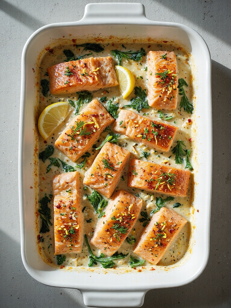 zesty herb salmon casserole