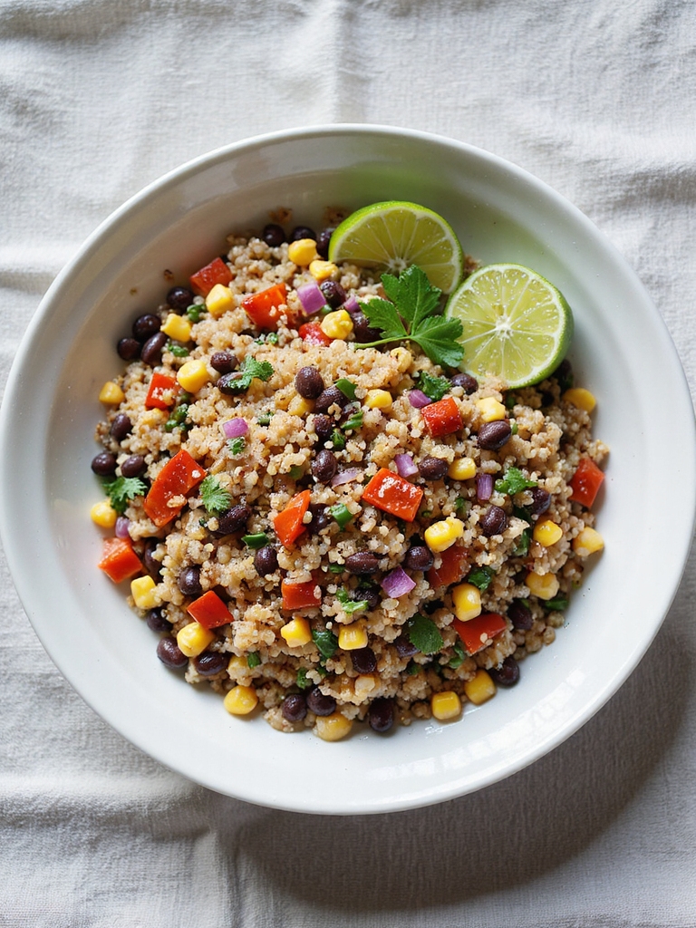 zesty quinoa black bean salad