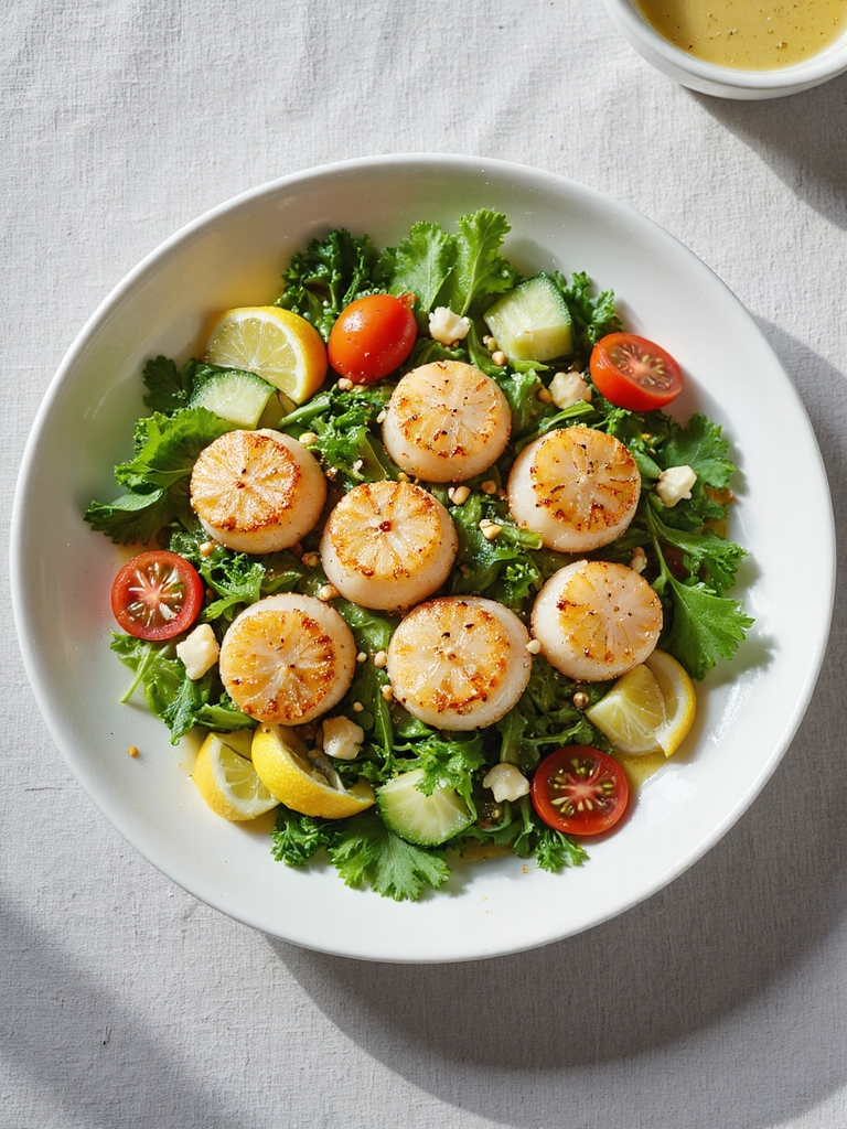 zesty scallops with vegetables