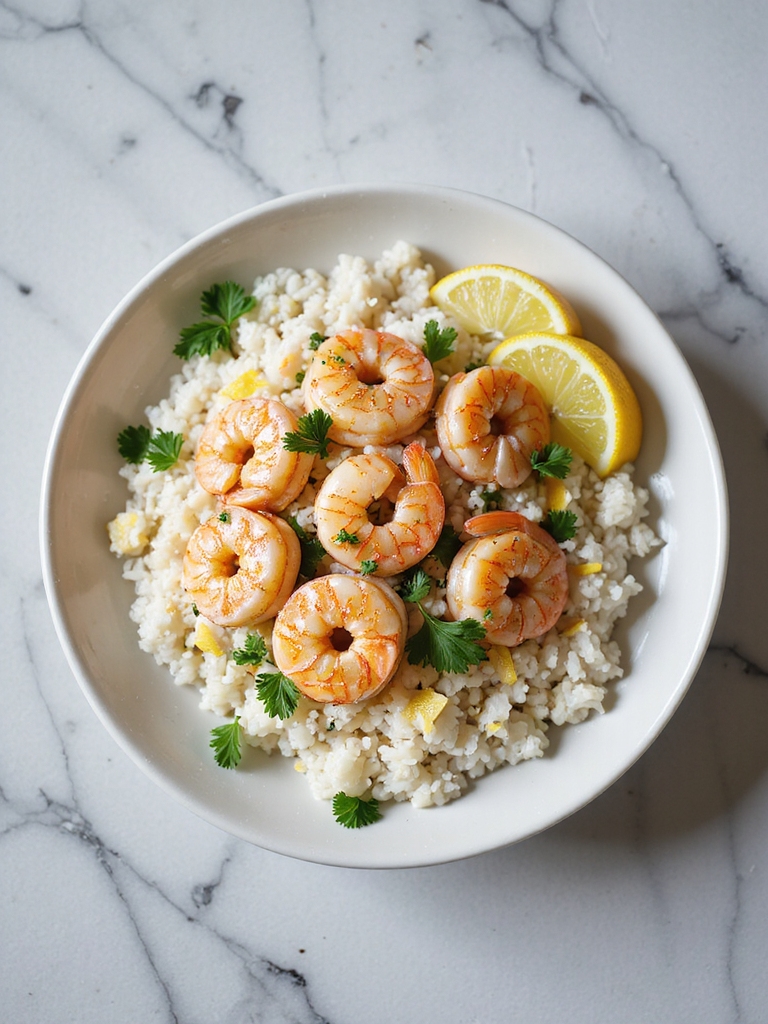 zesty shrimp rice bowl