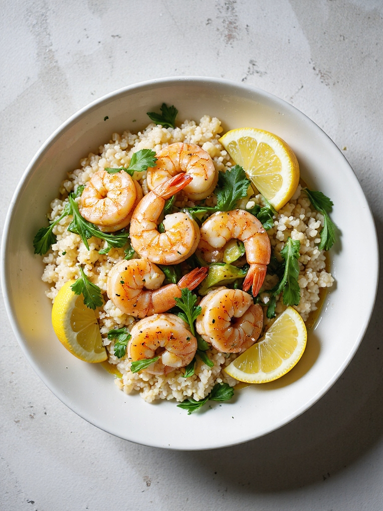 zesty shrimp with quinoa