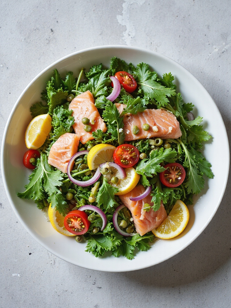 zesty smoked salmon salad