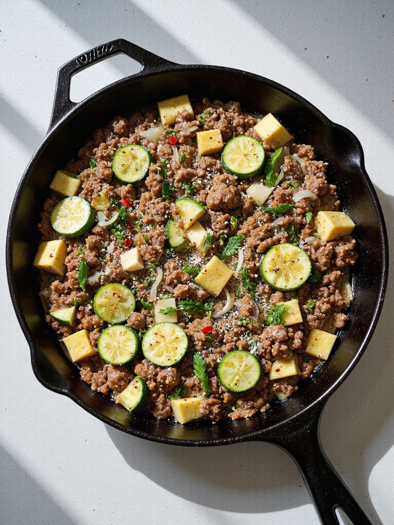 zucchini beef skillet recipe