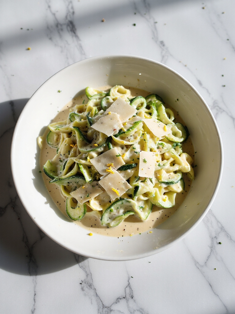 zucchini noodles with alfredo