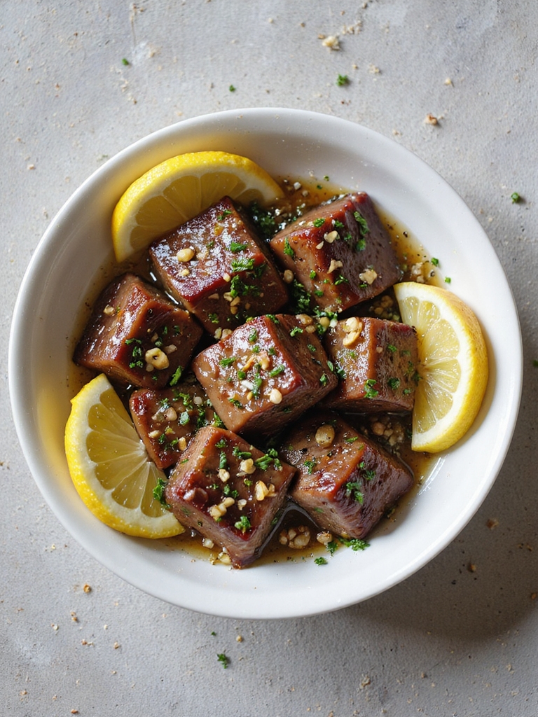 buttery garlicky seared beef