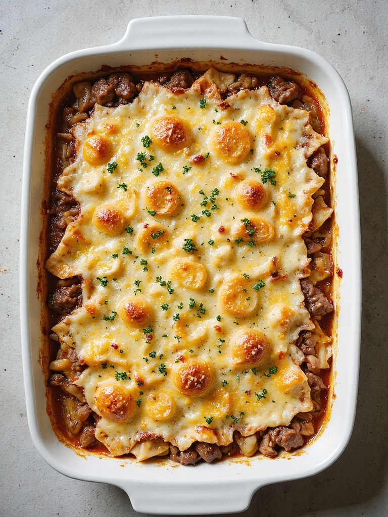 caramelized onions beef casserole