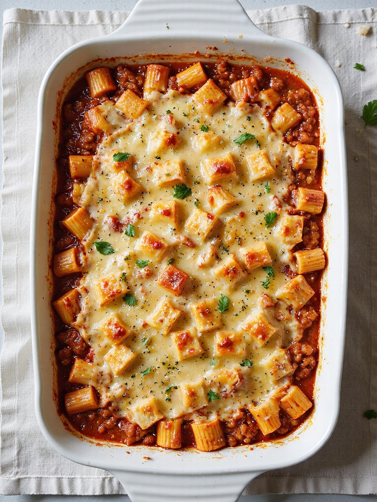 cheesy baked ziti casserole