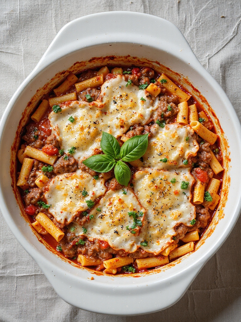 cheesy baked ziti perfection