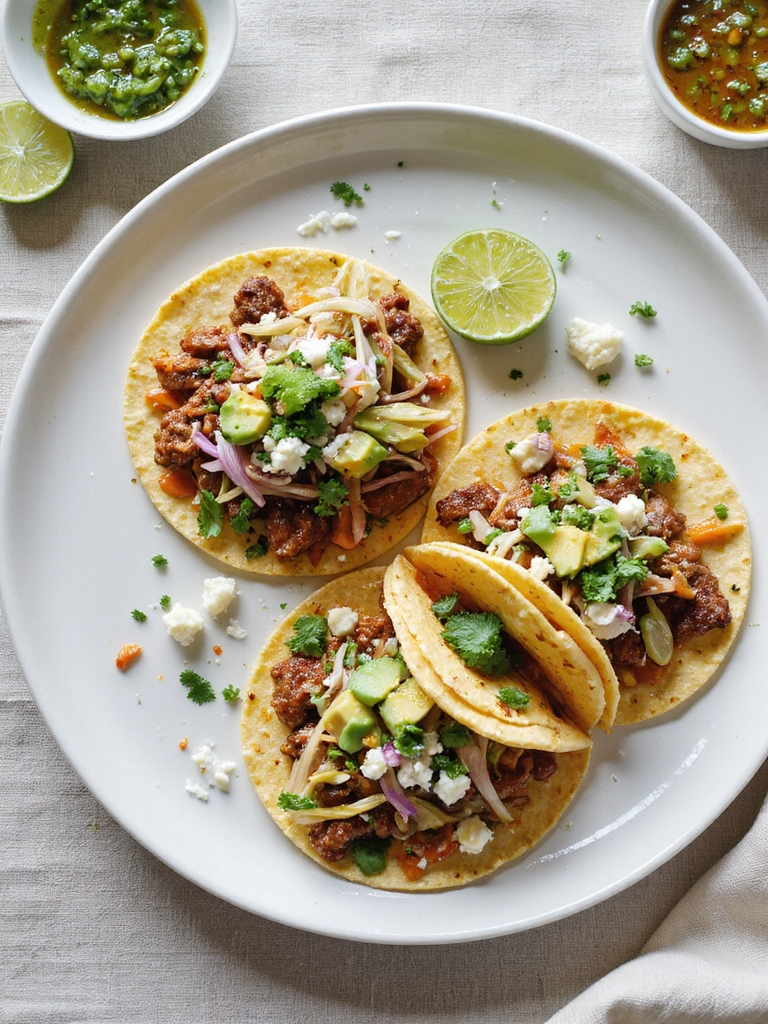 chili lime braised beef tacos