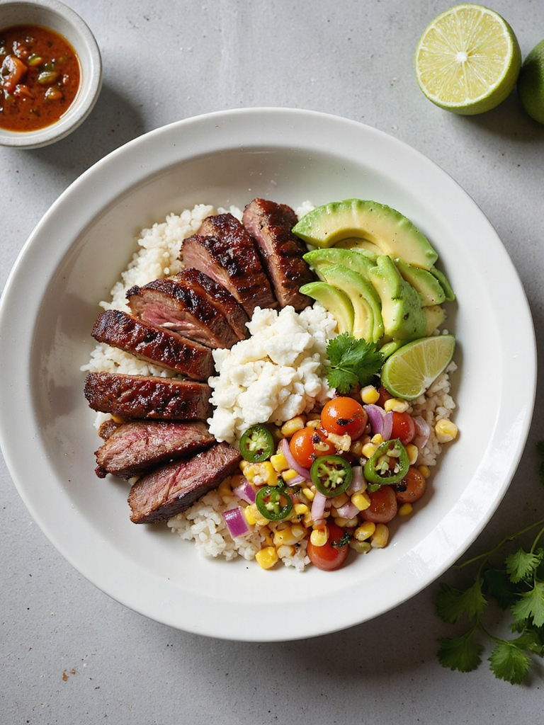 chipotle lime seared steak bowl