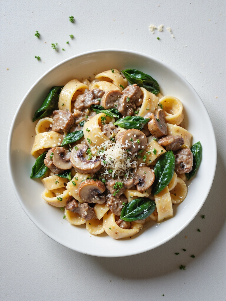 creamy one pan beef pasta