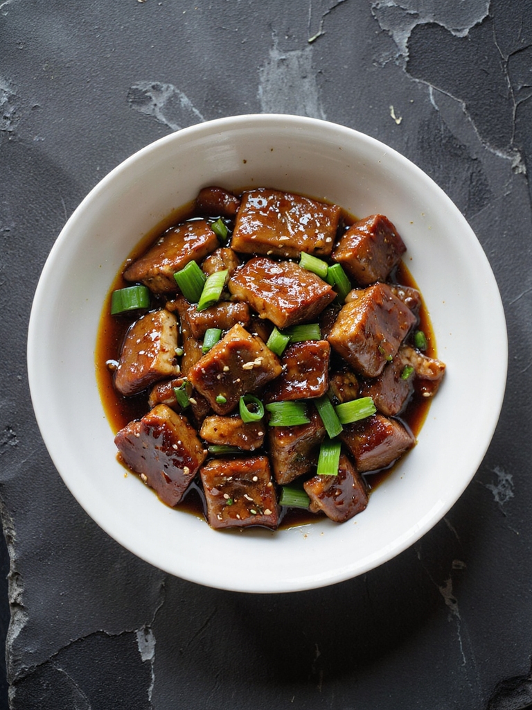 crisp seared caramelized garlic ginger beef
