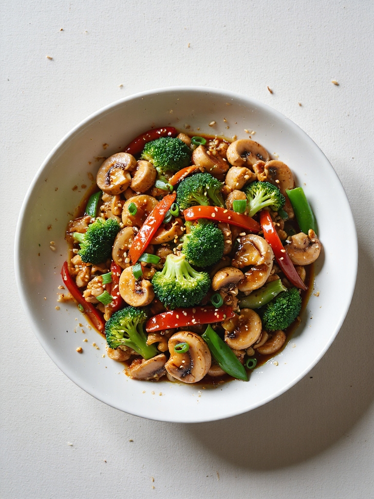 crisp tender veggie teriyaki stir fry