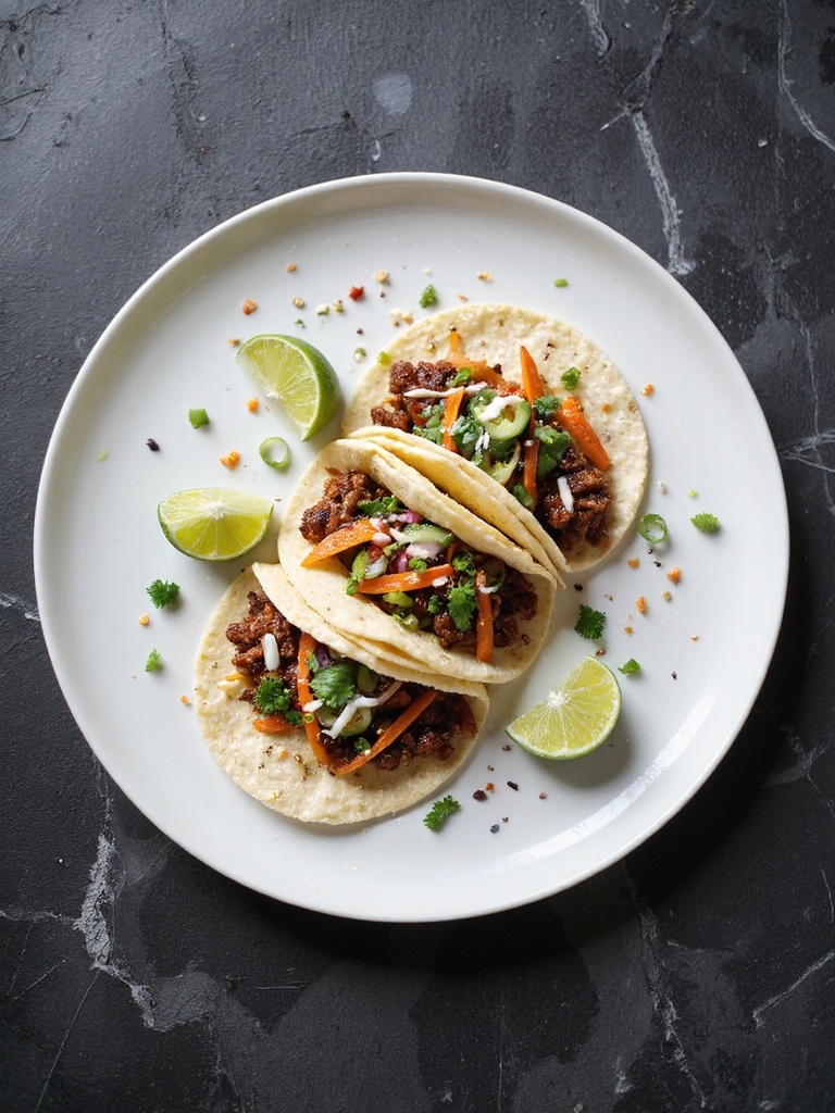 crispy bulgogi style beef tacos