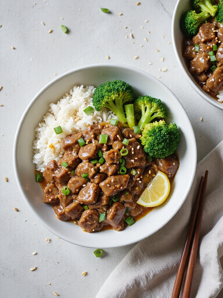 garlic butter ground beef bowls