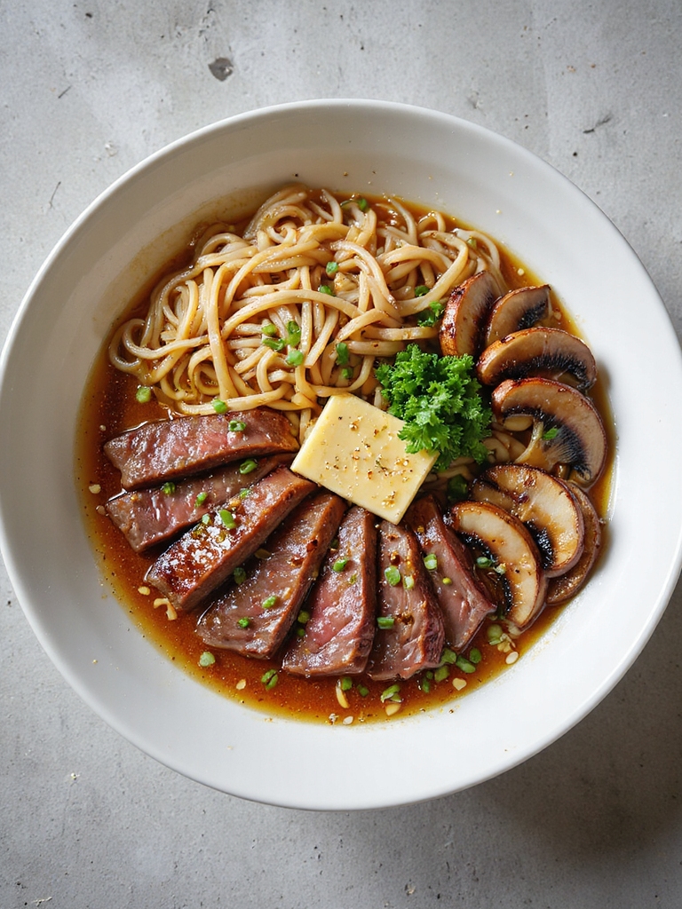 garlic butter steak ramen perfection