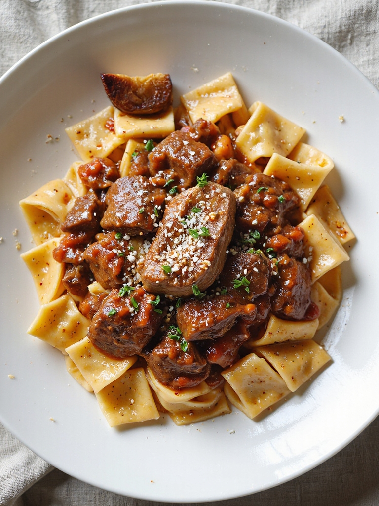 garlic thyme braised shank ragu