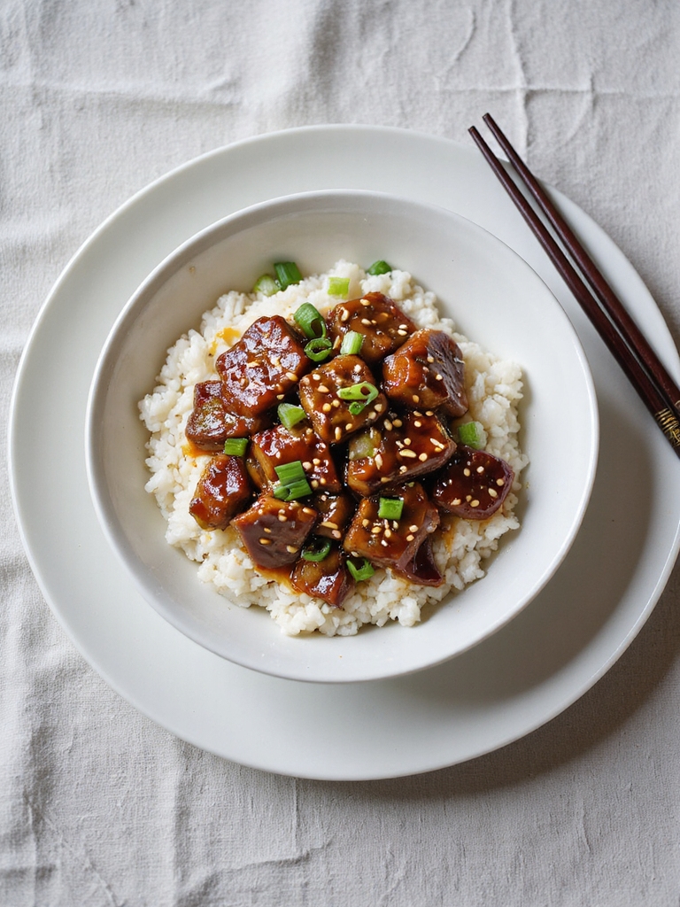 glossy honey garlic seared beef
