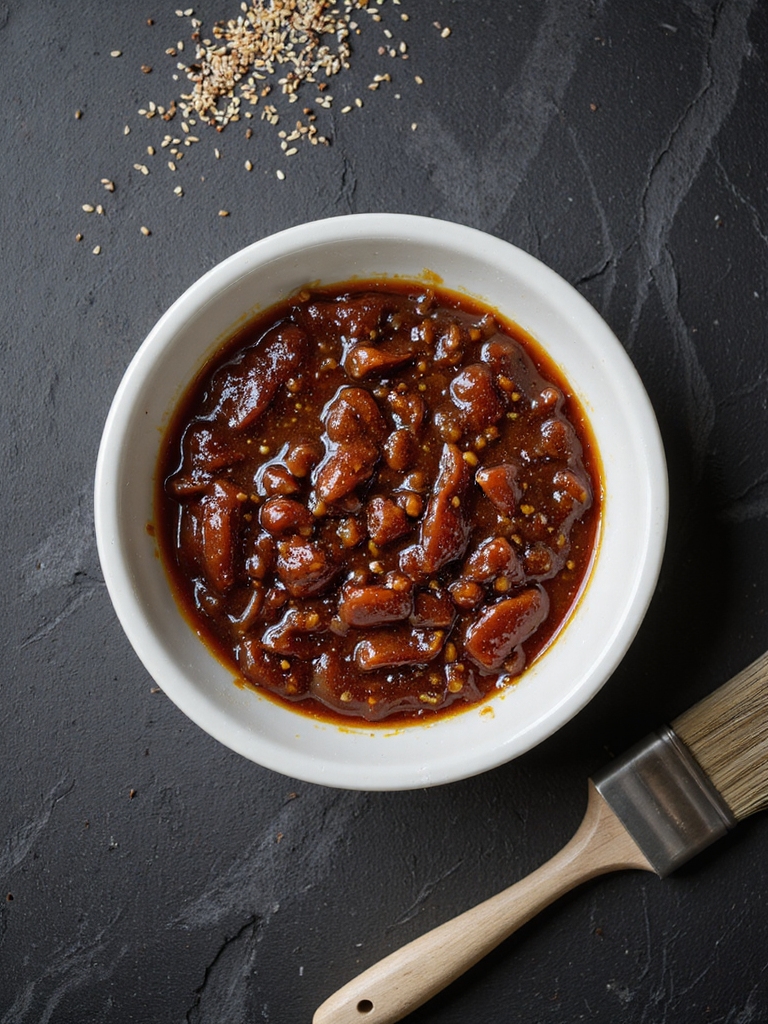 glossy layered sweet savory glazes