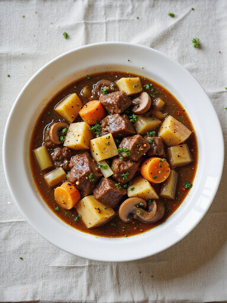 hearty slow cooked beef stew