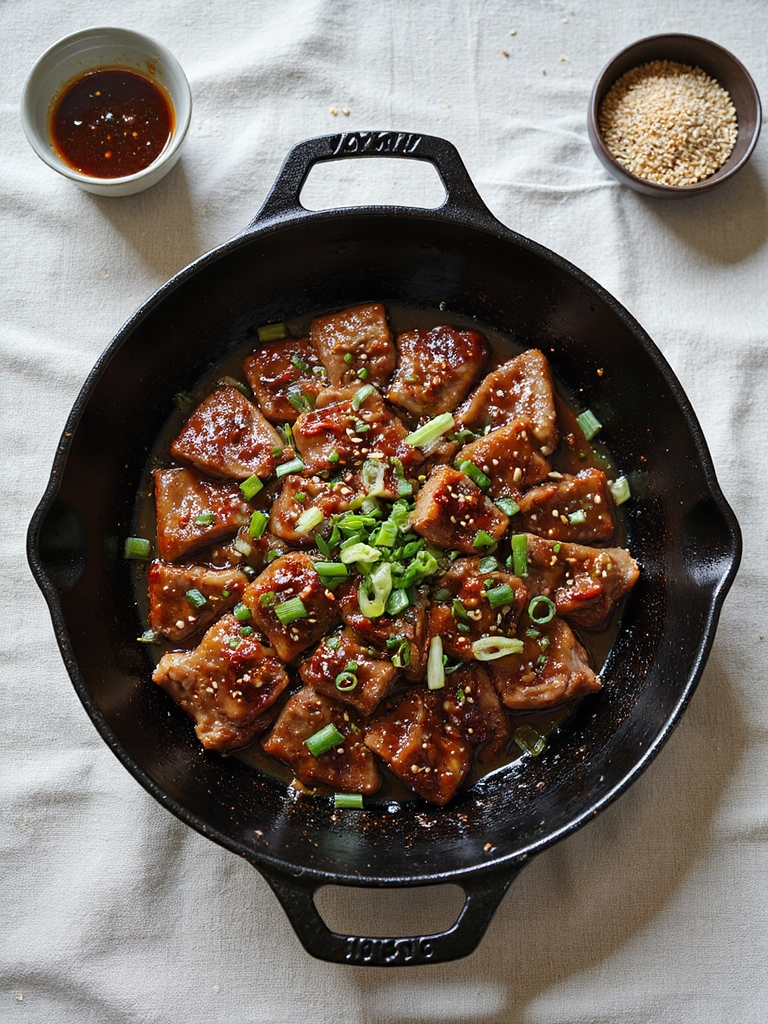 high heat thin sliced caramelization