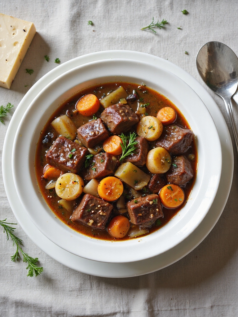 layered umami rich slow cooker stew