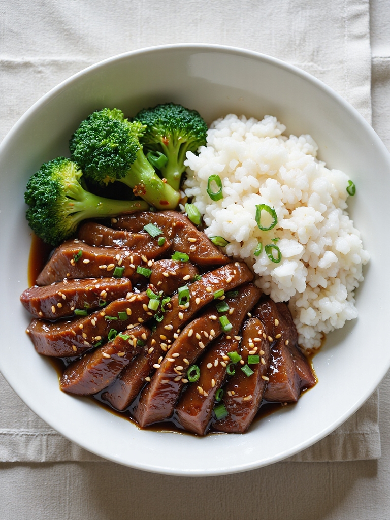 lean cuts glossy teriyaki sauce