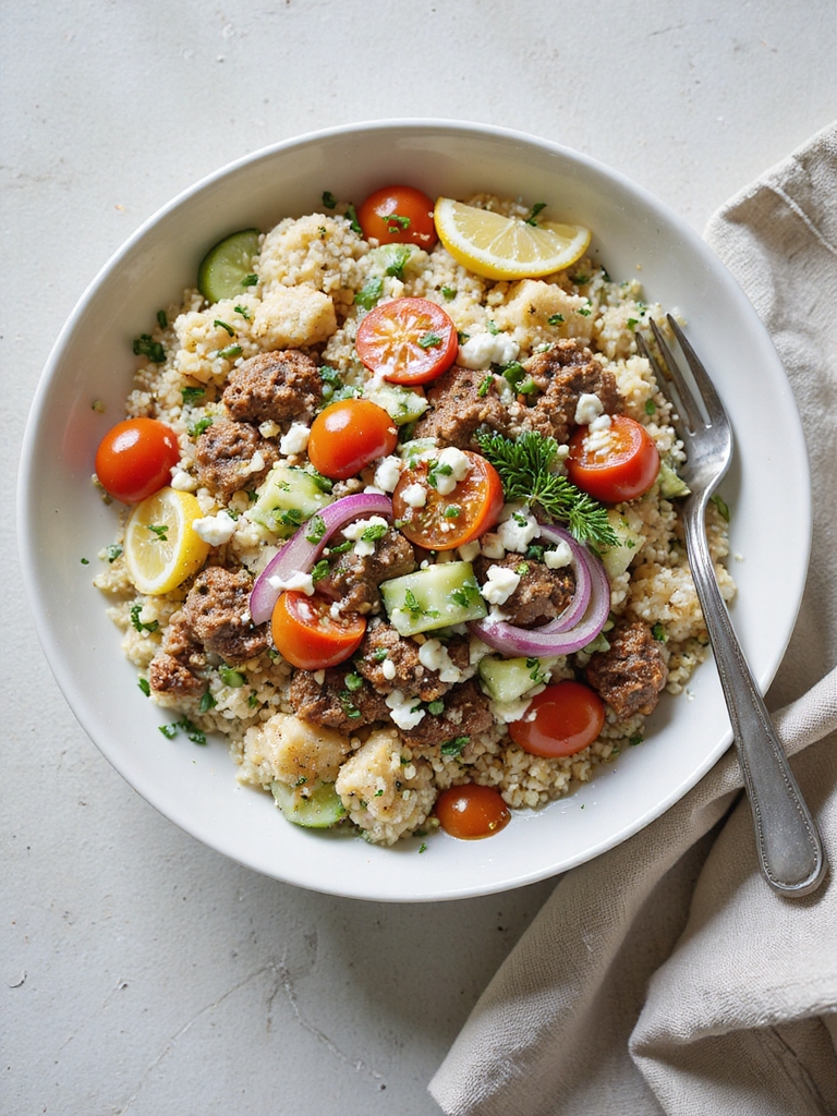 lemon herb quinoa beef