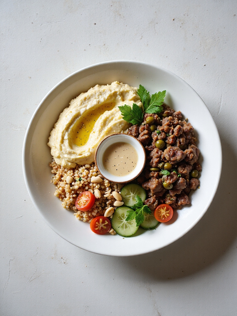 mediterranean spiced beef bowl