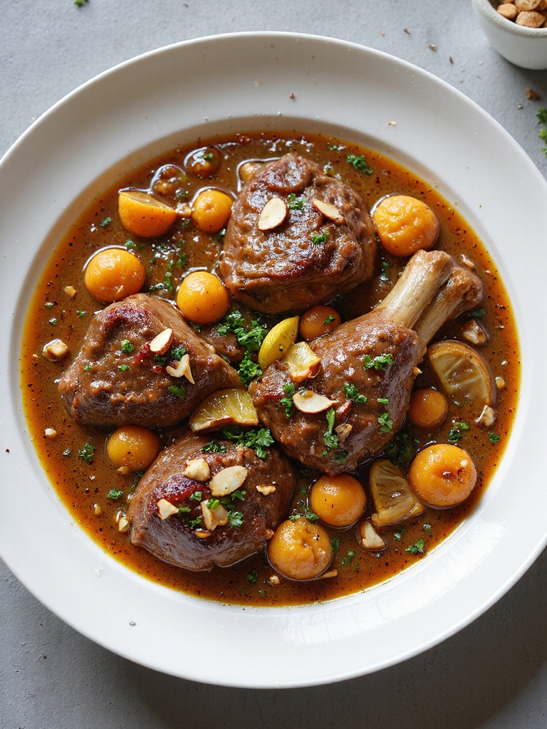 moroccan spiced braised beef shanks