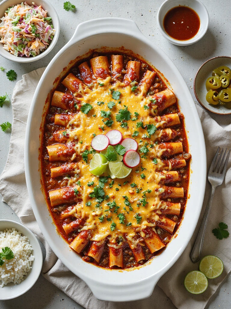 oven baked authentic beef enchiladas