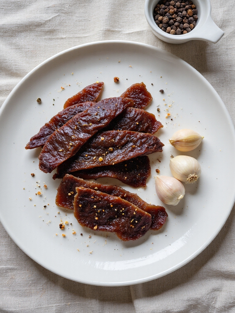 peppery garlic beef jerky