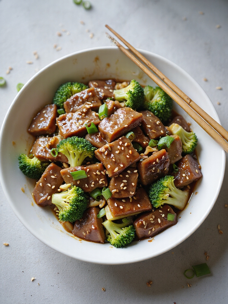 quick garlicky beef and broccoli