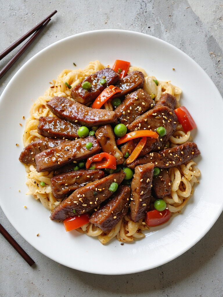 quick pepper steak with onions