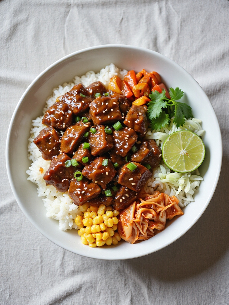quick savory korean beef bowls