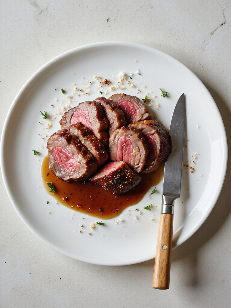 quick seared top sirloin roast