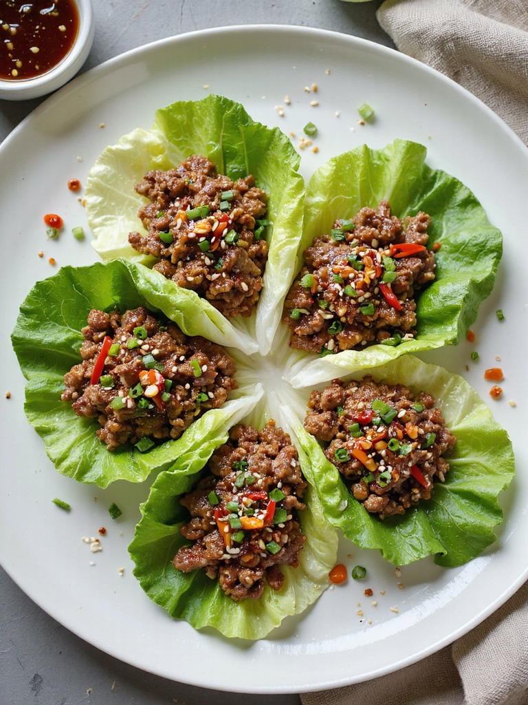 quick spicy korean beef wraps