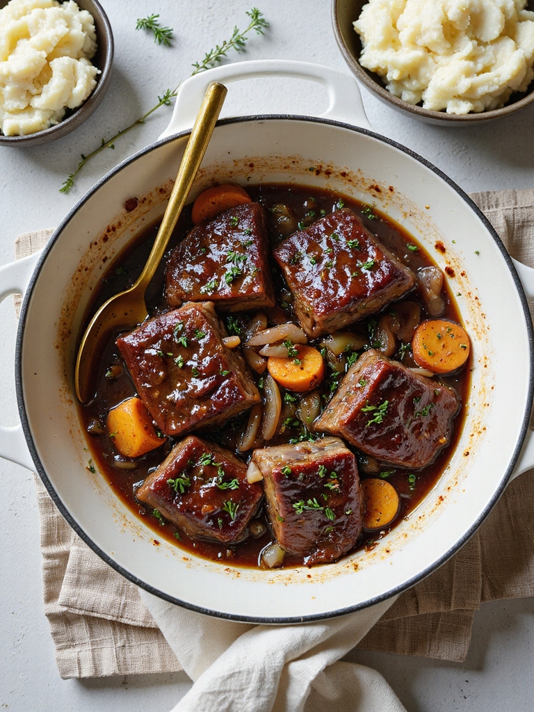 red wine braised short ribs