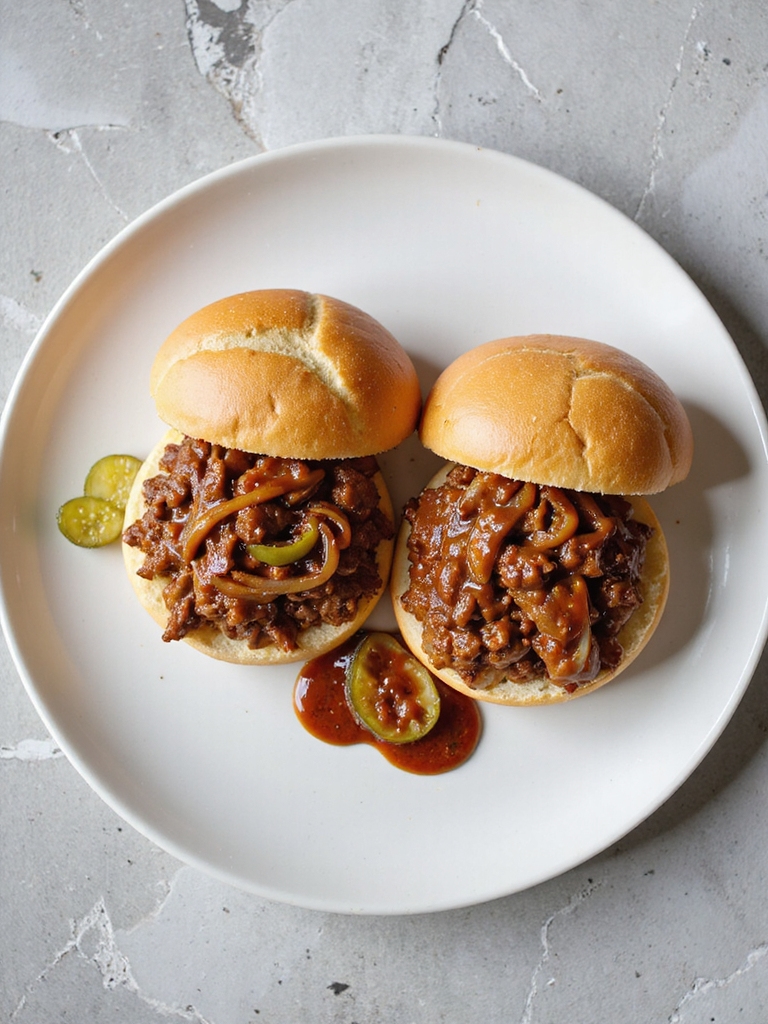 saucy bbq ground beef sandwiches