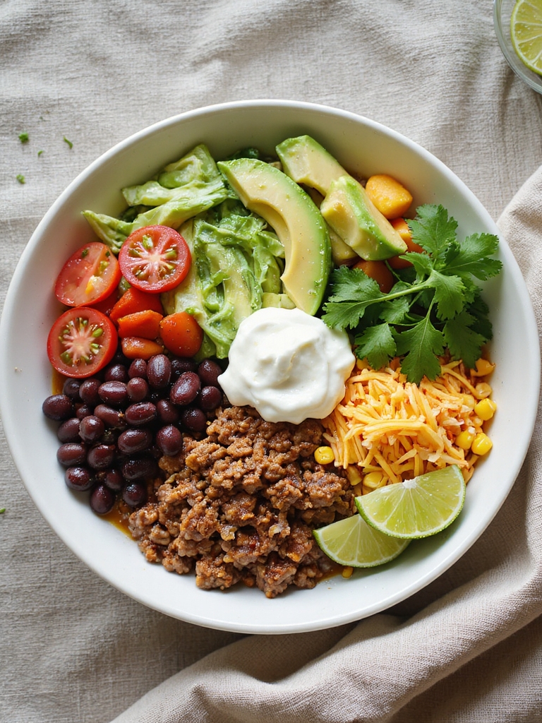 savory tex mex taco bowl