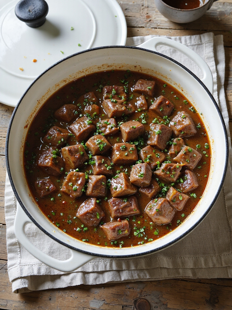 sear deglaze slow simmer richness