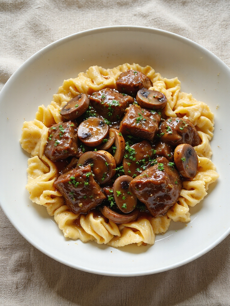 sear simmer beef tips