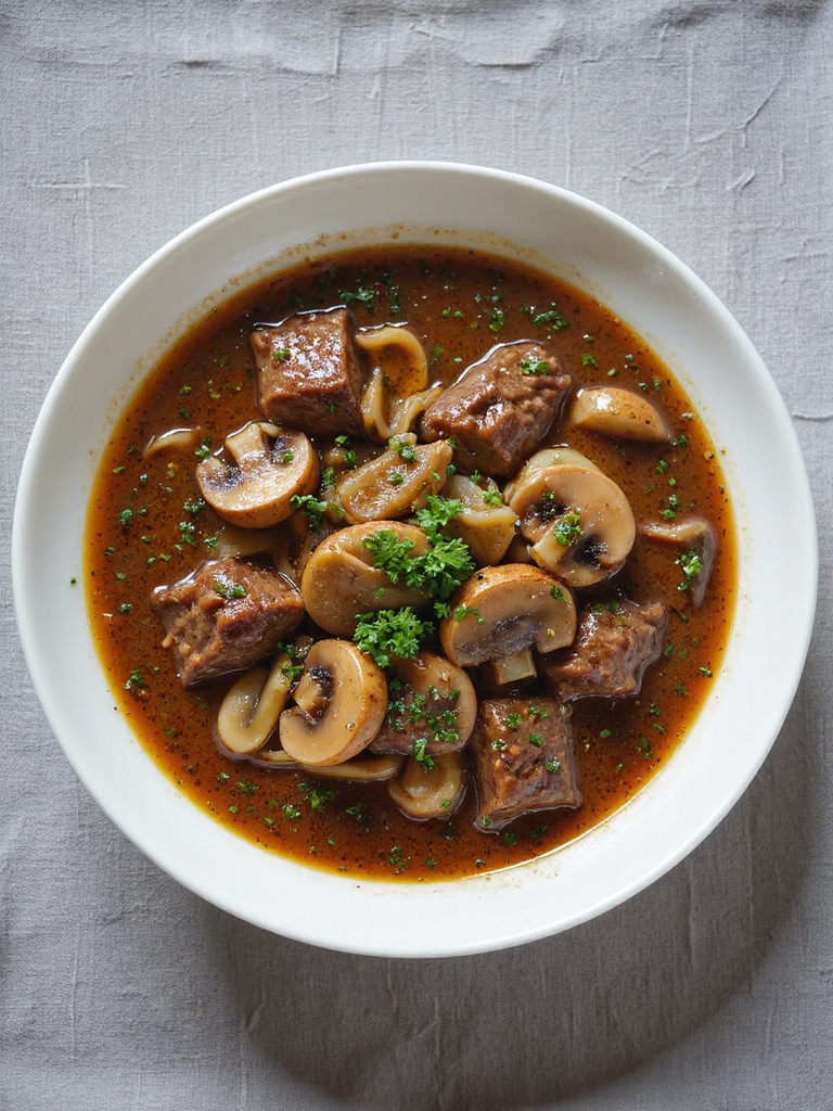 slow cooked beef with gravy