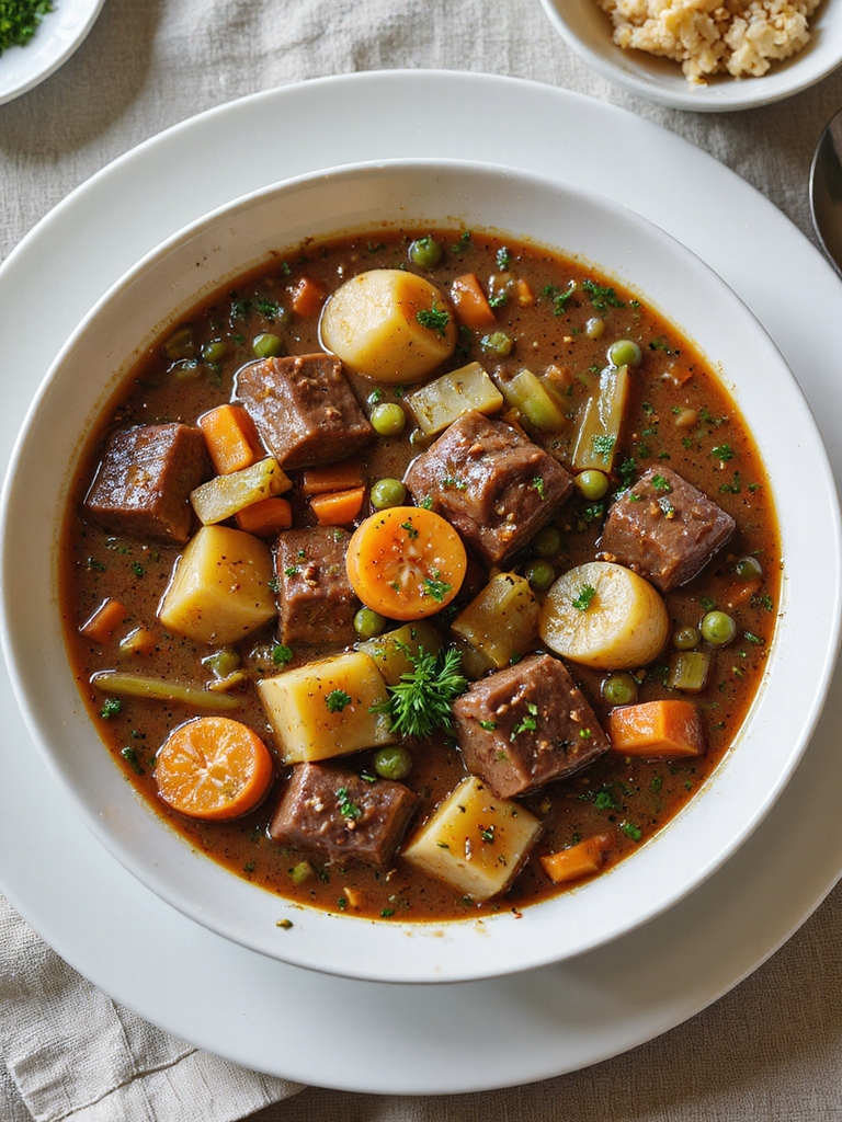 slow cooked seared chuck stew