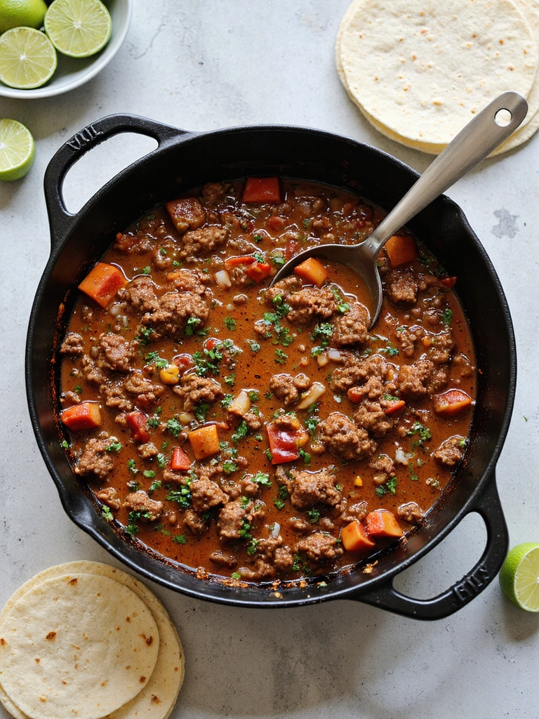 slow cooked tex mex taco meat