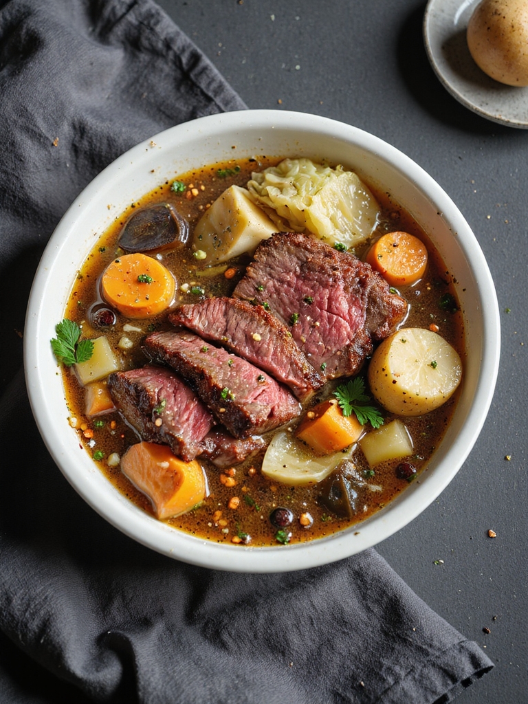slow cooker corned beef dinner