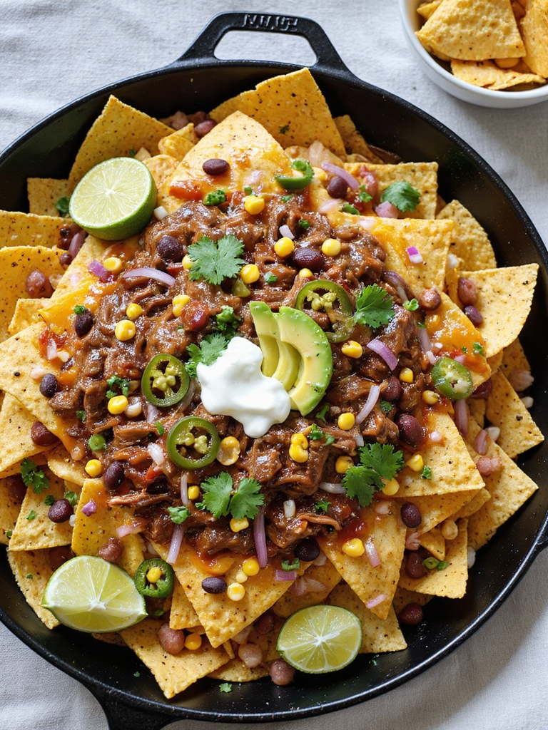 smoky shredded brisket nachos
