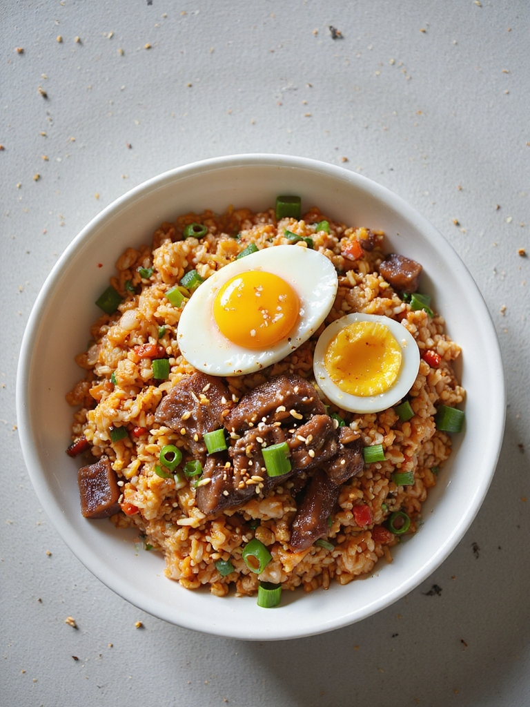 speedy kimchi beef fried rice