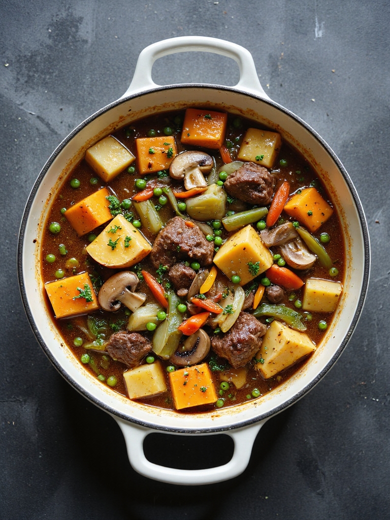 staggered vegetables for perfect texture